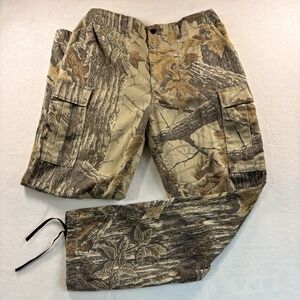 VTG Rattlers Brand Pants Mens Realtree Camo Cargo Hunting Utility USA Size Large